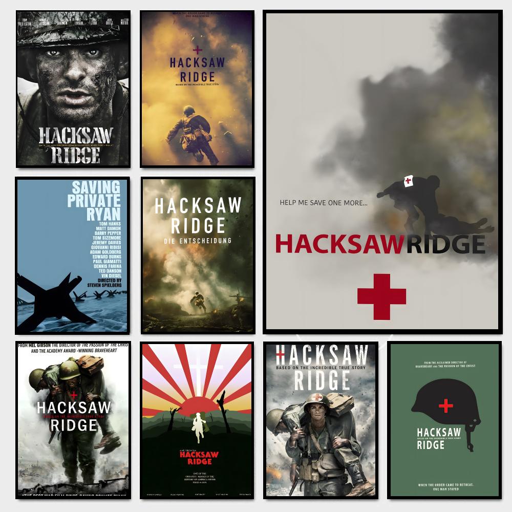 Hacksaw - Movies Retro War Hacksaw Ridge Poster
